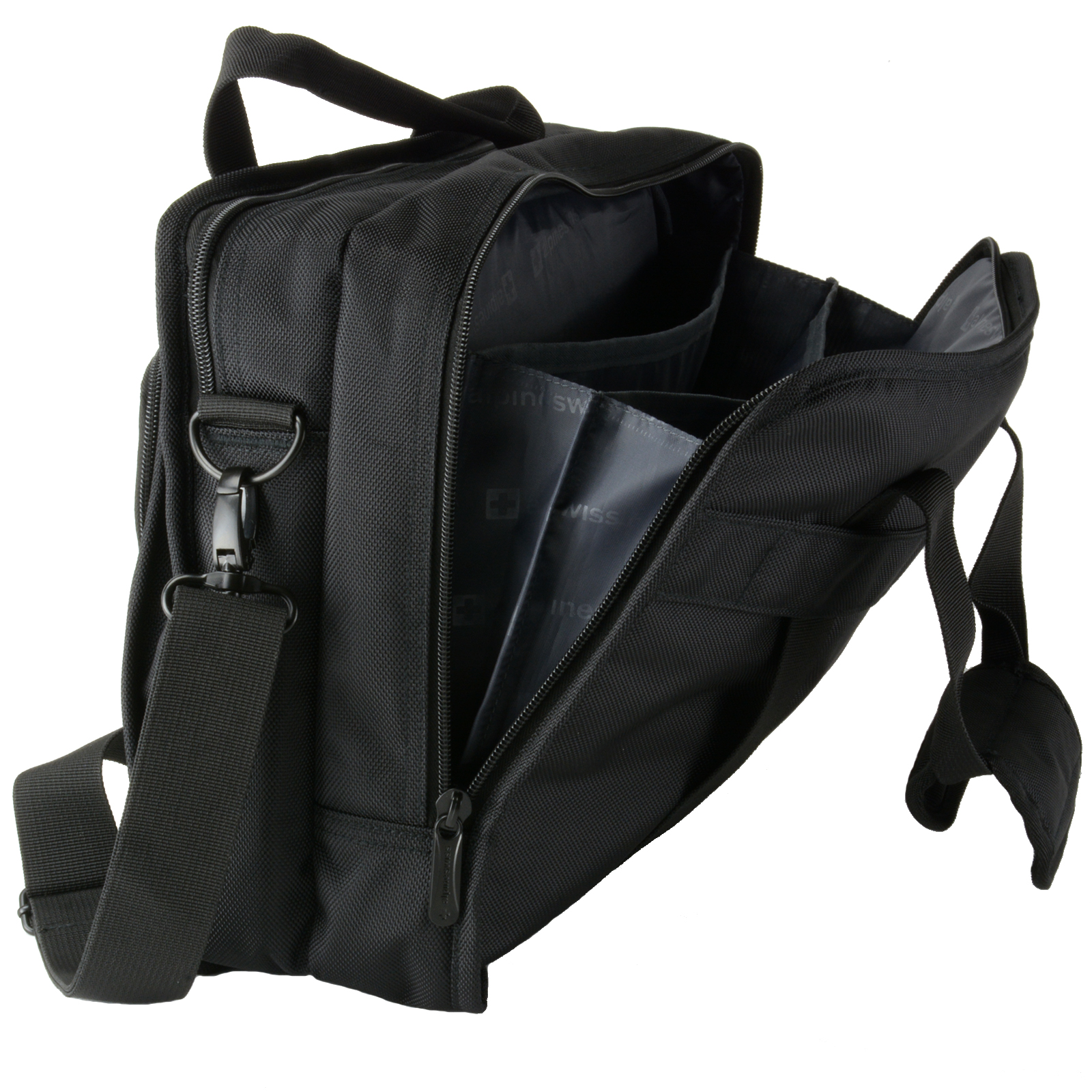 Alpine Swiss Conrad Messenger Bag 15.6 Inch Laptop Briefcase with